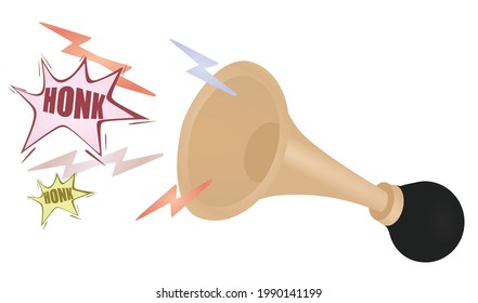 Funny air horn honk image. vector