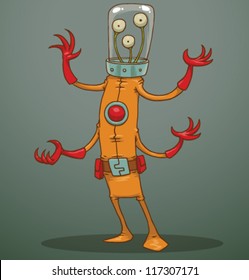 Funny Alien 05, vector