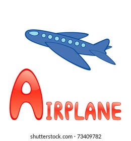 Funny Alphabet Children Airplane Letter Stock Vector (Royalty Free ...