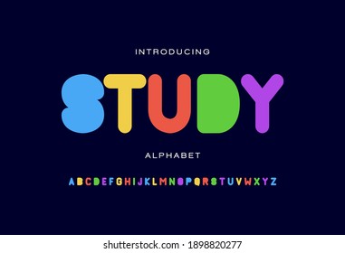Funny alphabet fonts. Letter for a design, poster, banner, etc. Vector element or template A to Z