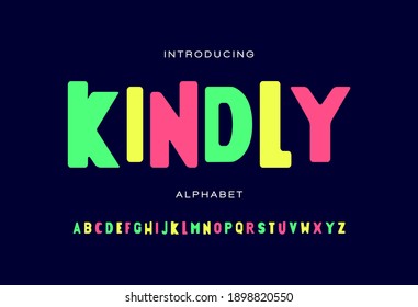 Funny alphabet fonts  Letter for design  poster  banner  etc  Vector element template A to Z