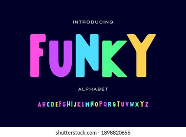 Funny alphabet fonts  Letter for design  poster  banner  etc  Vector element template A to Z