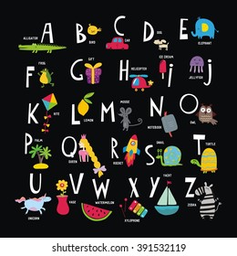 Funny alphabet for kids