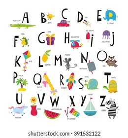 Funny alphabet for kids