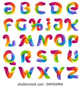 Funny Alphabet Letters Formed By Twisted Stock Vector (Royalty Free ...