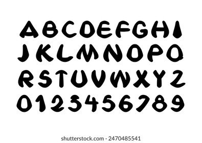 Funny alphabet - letters and numbers.