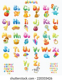 Funny Alphabet with pictures for children 