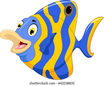 funny angel fish cartoon