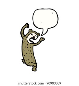 oso de caricaturas divertido y enojado