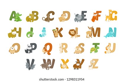 Funny animal alphabet