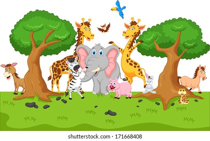 funny animal cartoon