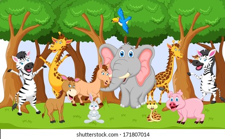 funny animal cartoon