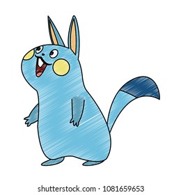 Funny animal cartoon scribble