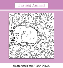Funny Animal Coloring Page,  For Kids