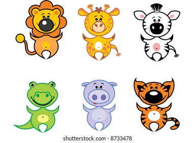 Funny animal set 1-4