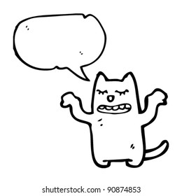 funny animal with speech bubble cartoon