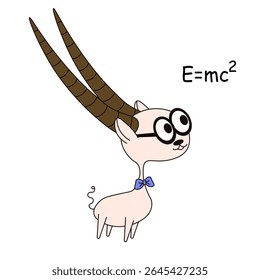 Funny animal. Whimsical scientific goat with formula theory relativity isolated transparent background. Back to school. Vector cute adorable goat. Ideal nursery art kids t-shirt print fabric decor	
 - Powered by Shutterstock - Get 15% off with code: PIKWIZARD15