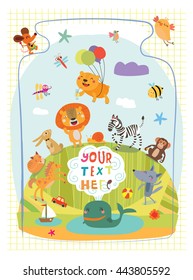 funny animals bank vector