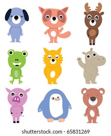 Funny animals characters