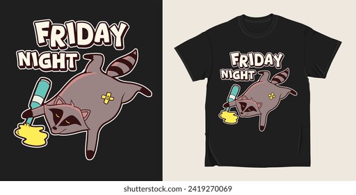 Funny Animals Drunk T shirt Design Vector