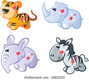 Funny animals with hearts 4