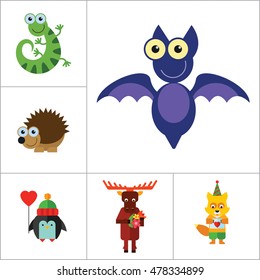 Funny Animals Icon Set