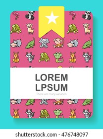 Funny animals icons set,eps10