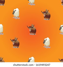 the funny animals seamless pattern art design