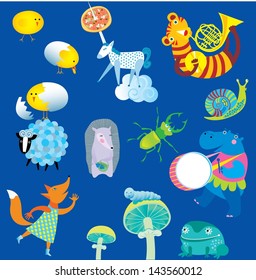 Funny animals set