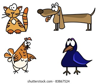 Funny animals vector