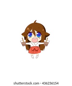 Funny Anime cat-girl