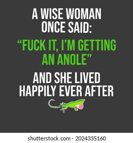 funny anole pet lizard green anolis reptile wo racerback design vector illustration for use in design and print wall art poster canvas