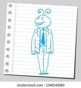 Funny ant businessman