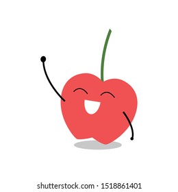 Funny Apple fruit cartoon vector illustration