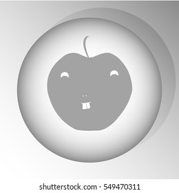 funny apple icon