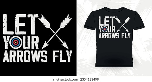 Funny Archer Bowman Hunting Lover Retro Vintage Archery T-shirt Design 