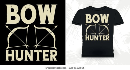 Funny Archer Bowman Hunting Lover Retro Vintage Archery T-shirt Design 