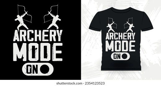 Funny Archer Bowman Hunting Lover Retro Vintage Archery T-shirt Design 