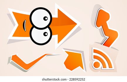 Funny Arrow Rss Stock Vector Royalty Free 228592252