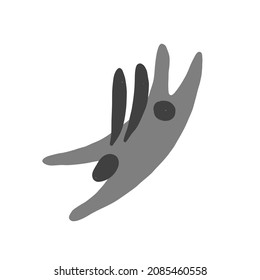 Funny Art Rabbit isolated on white for your design