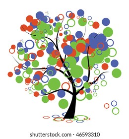 Funny art tree for your design