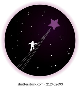 funny astronaut space walk series vector illustrate graphic art