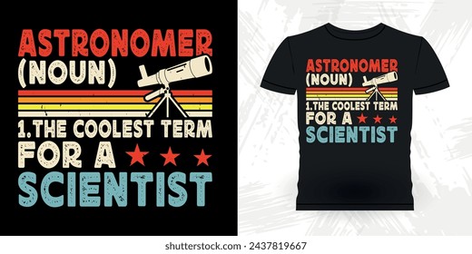 Lustige Astronomie Astronomer Teleskop Retro Vintage Astronomie T-Shirt Design