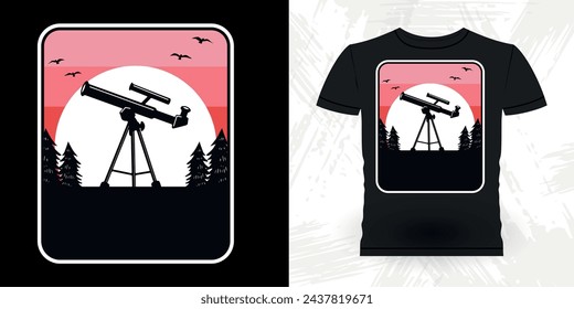 Lustige Astronomie Astronomer Teleskop Retro Vintage Astronomie T-Shirt Design