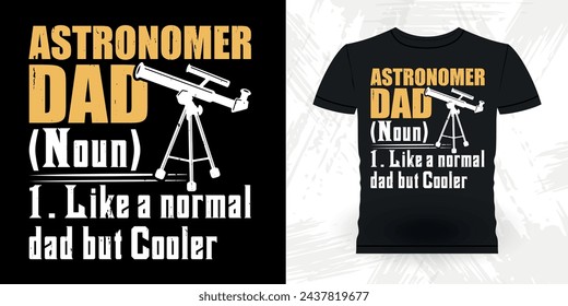 Lustige Astronomie Astronomer Teleskop Retro Vintage Astronomie T-Shirt Design