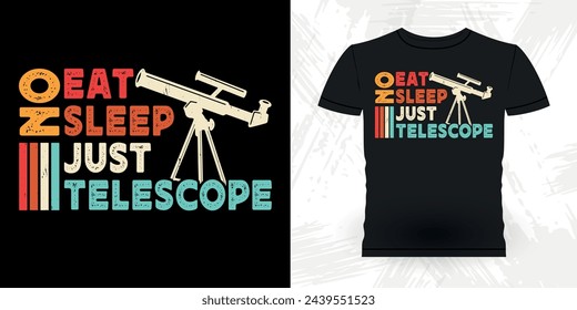 Funny Astronomy Astronomer Telescope Retro Vintage Astronomy T-shirt Design