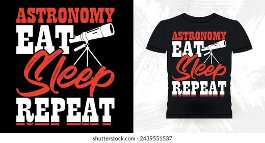 Lustige Astronomie Astronomer Teleskop Retro Vintage Astronomie T-Shirt Design