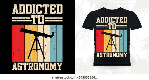 Lustige Astronomie Astronomer Teleskop Retro Vintage Astronomie T-Shirt Design