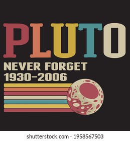 Funny astronomy pluto planet t shirt design