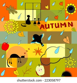 Funny autumn background